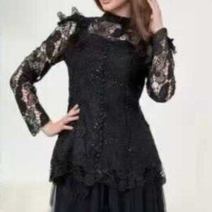 ZIMMERMAN trimmed paisley linen long sleeve dress